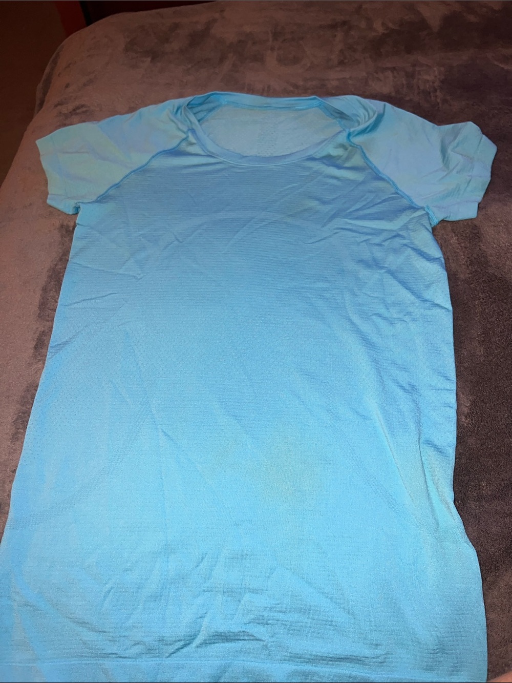 lululemon athletica Light Blue Short Sleeve Crew Tee